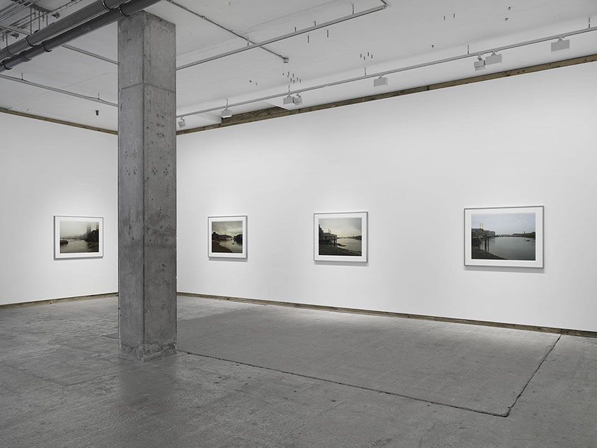 Installation view of John Riddy's exhibition 'Low Relief - Photographs of London' at Frith Street Gallery in 2009