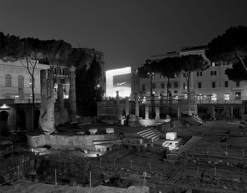 A photograph of the Largo di Torre Argentina from John Riddy's series 'Rome'