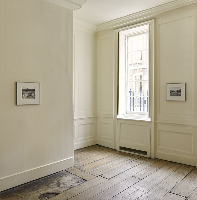 Installation view of John Riddy's exhibition with James Castle - "Of Things Placed" - at Frith Street Gallery in 2015