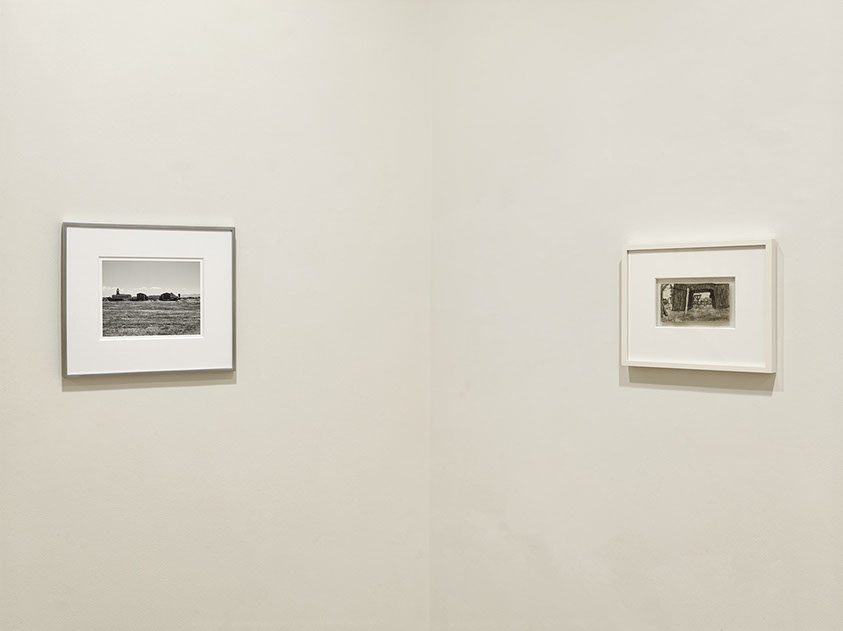 Installation view of John Riddy's exhibition with James Castle - "Of Things Placed" - at Frith Street Gallery in 2015